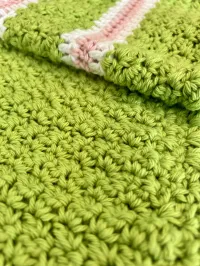 Luna Moth Lime Green Baby Blanket – Image 3