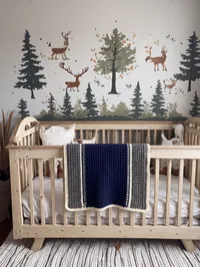 Bluewave Butterfly Navy Baby Blanket – Image 3