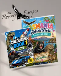 Mt Rumney Escapes Tasmania Colouring Books for Kids – Any 2 Colouring Books, Boys + Tasmania Adventure