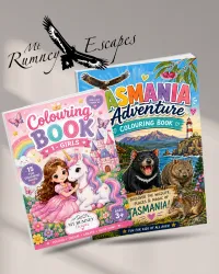 Mt Rumney Escapes Tasmania Colouring Books for Kids – Any 2 Colouring Books, Girls + Tasmania Adventure