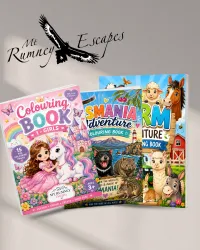 Mt Rumney Escapes Tasmania Colouring Books for Kids –  Any 3 Colouring Books, Girls + Tasmania Adventure + Farm Animals