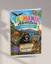 Mt Rumney Escapes Tasmania Colouring Books for Kids – 1 Colouring Book, Tasmania Adventure