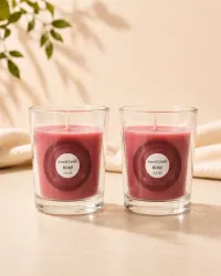 Scented Glass Candle – Rose