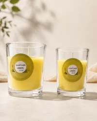 Scented Glass Candle – Lemon