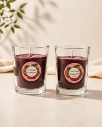 Scented Glass Candle – Strawberry