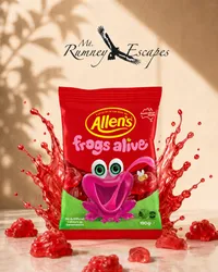 Allen’s Frogs Alive Lollies 190g – Image 1