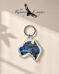 Australian Souvenir Keyrings – Metal & Plastic Designs – Plastic – Dreamtime Australia