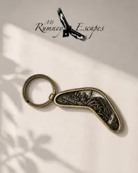 Australian Souvenir Keyrings – Metal & Plastic Designs – Metal – Sydney Skyline Boomerang
