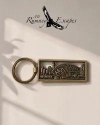 Australian Souvenir Keyrings – Metal & Plastic Designs – Metal – Golden Sydney Skyline