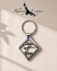 Australian Souvenir Keyrings – Metal & Plastic Designs – Metal – Jumpstart Kangaroo – Silver