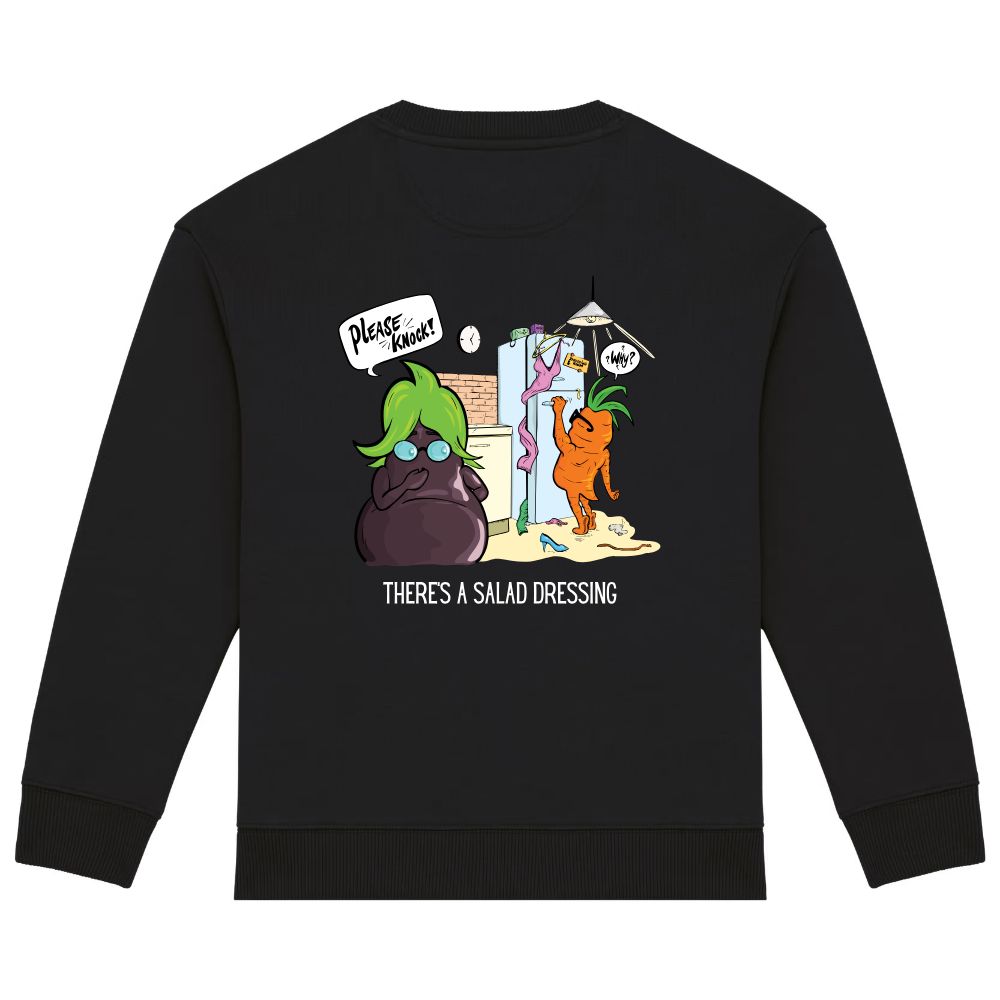 Kids sweater There's a salad dressing – 104 - 116 (4-6 jaar), Black