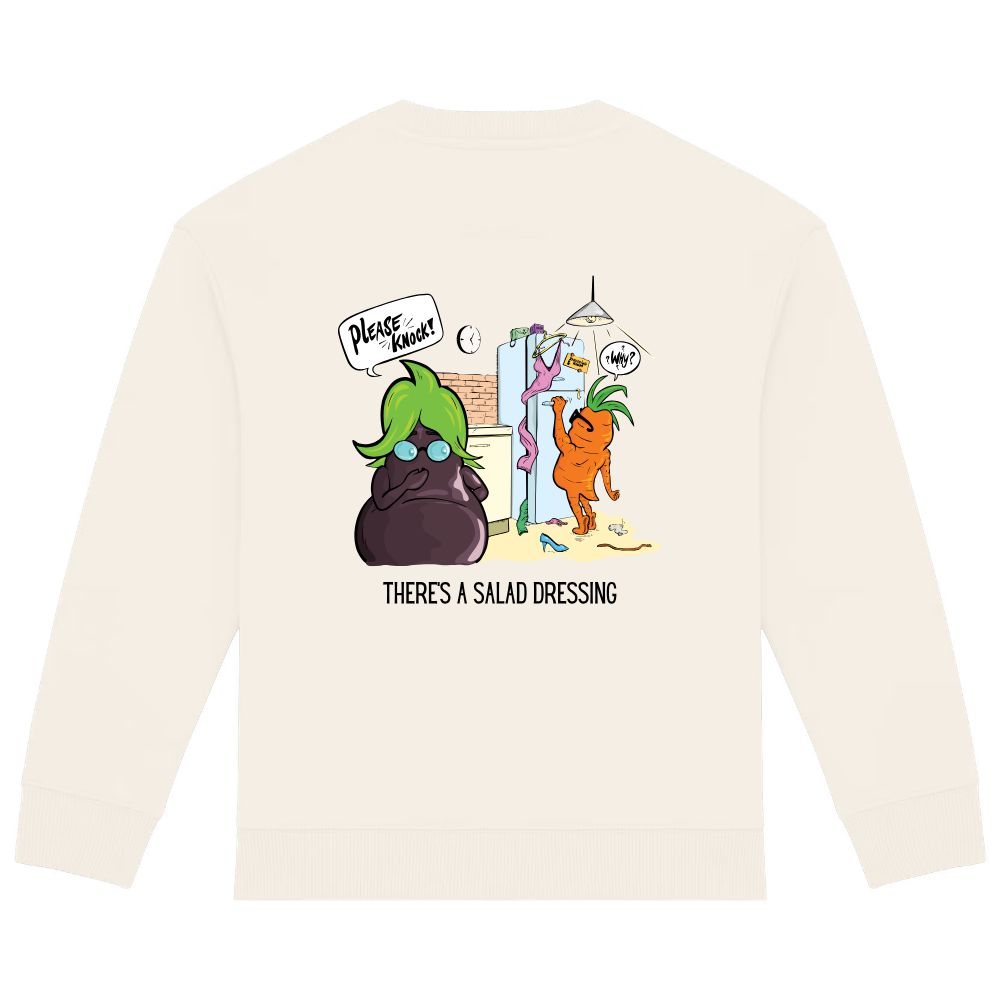Kids sweater There's a salad dressing – 104 - 116 (4-6 jaar), Ivory