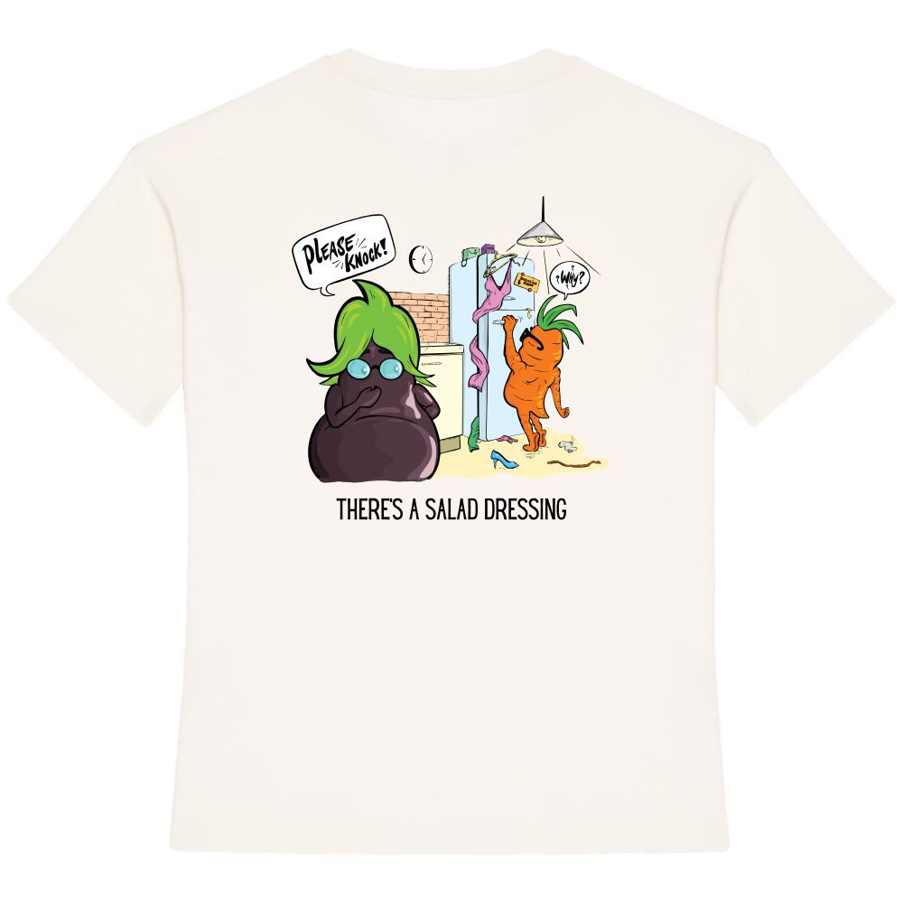 Kids t-shirt There's a salad dressing – 152 - 164 (12-14 jaar), Ivory