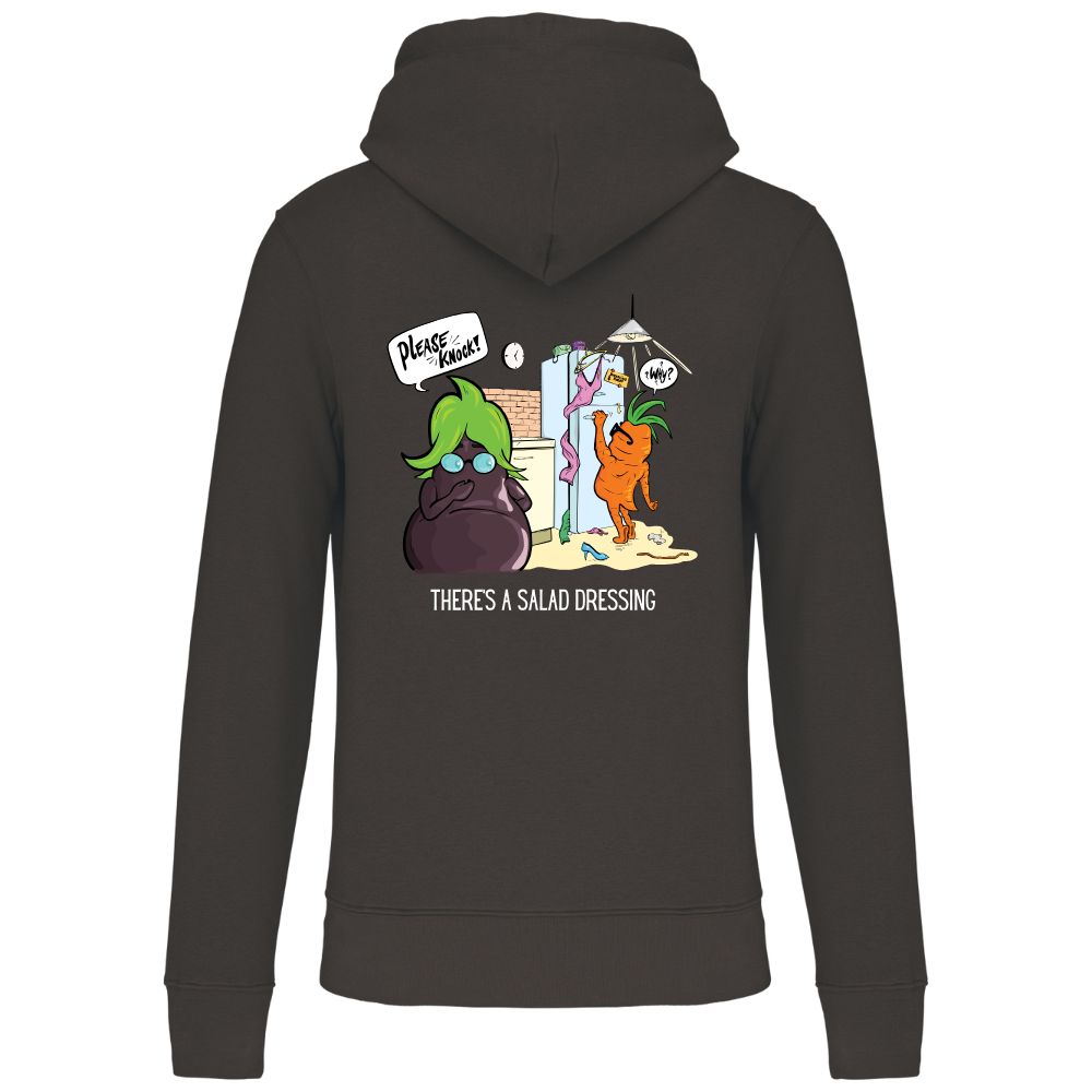 Dunne hoodie There's a salad dressing – Dark Grey, S
