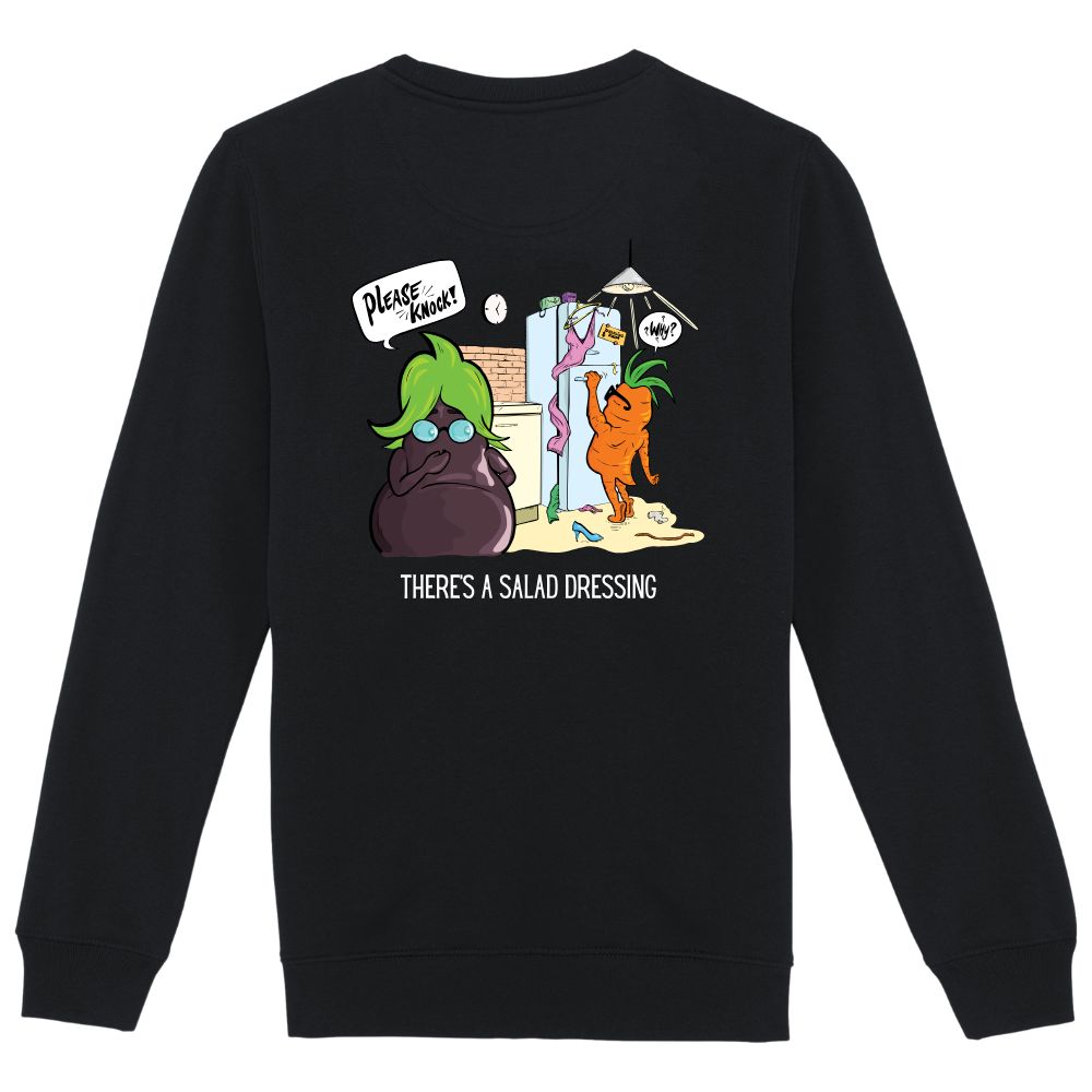 Dikke sweater There's a salad dressing – XL, Black