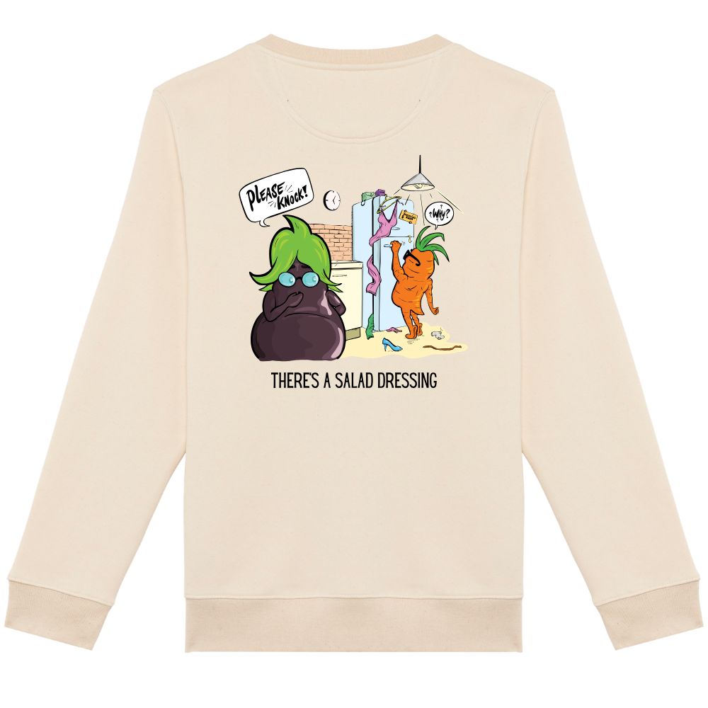 Dikke sweater There's a salad dressing – S, Natural Raw