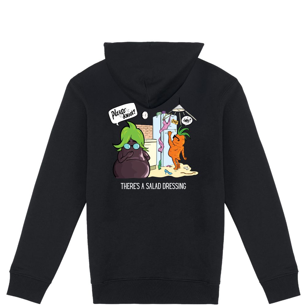 Dikke hoodie There's a salad dressing – M, Black 