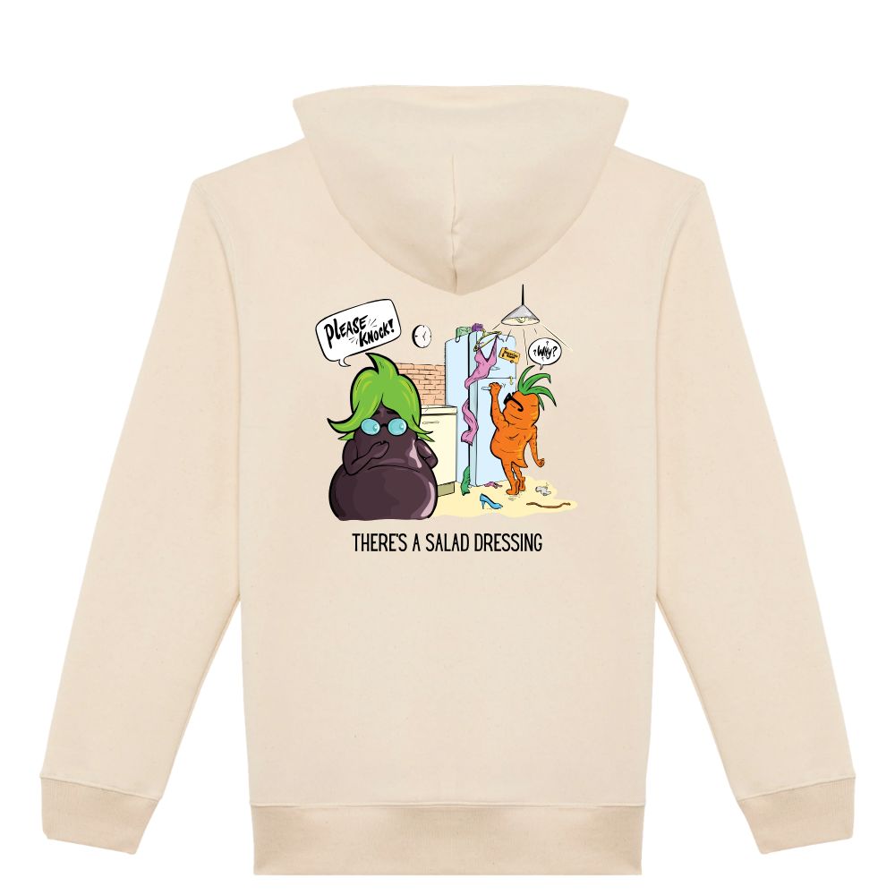 Dikke hoodie There's a salad dressing – XS, Natural Raw