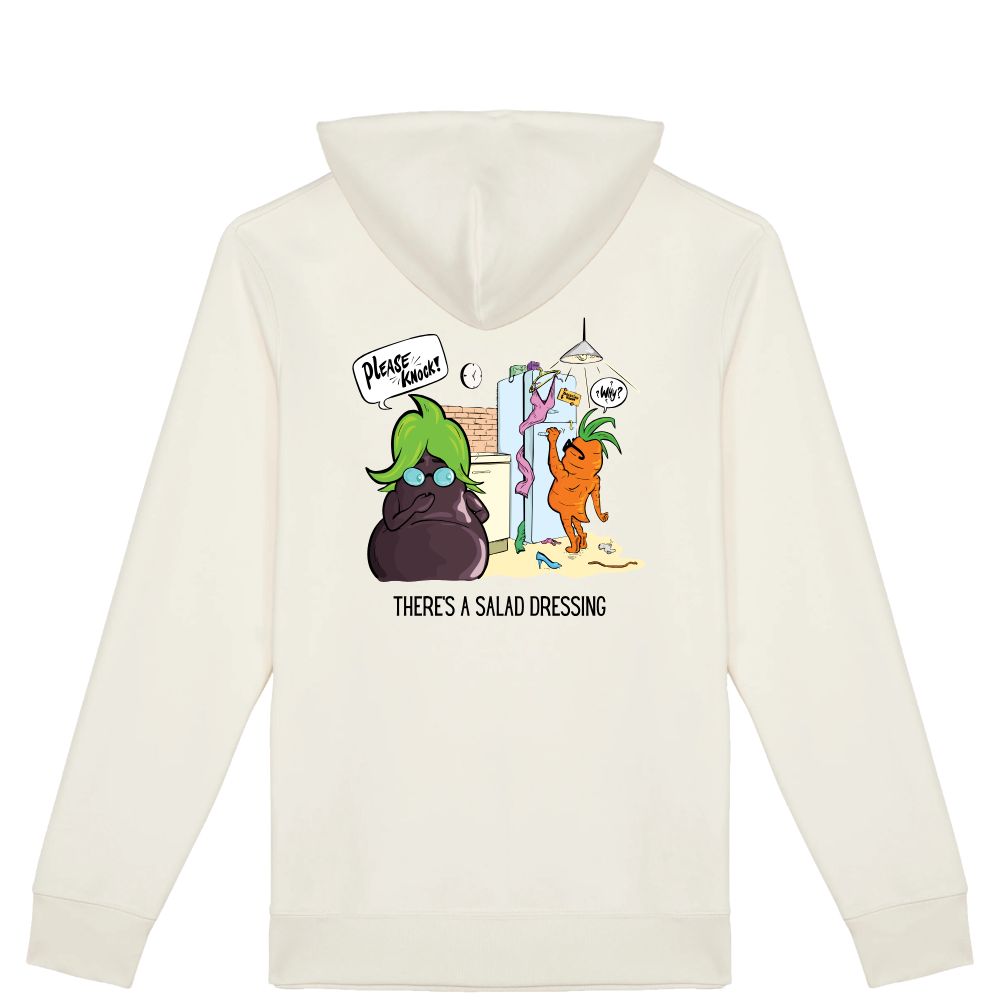 Dikke hoodie There's a salad dressing – XS, Ivory