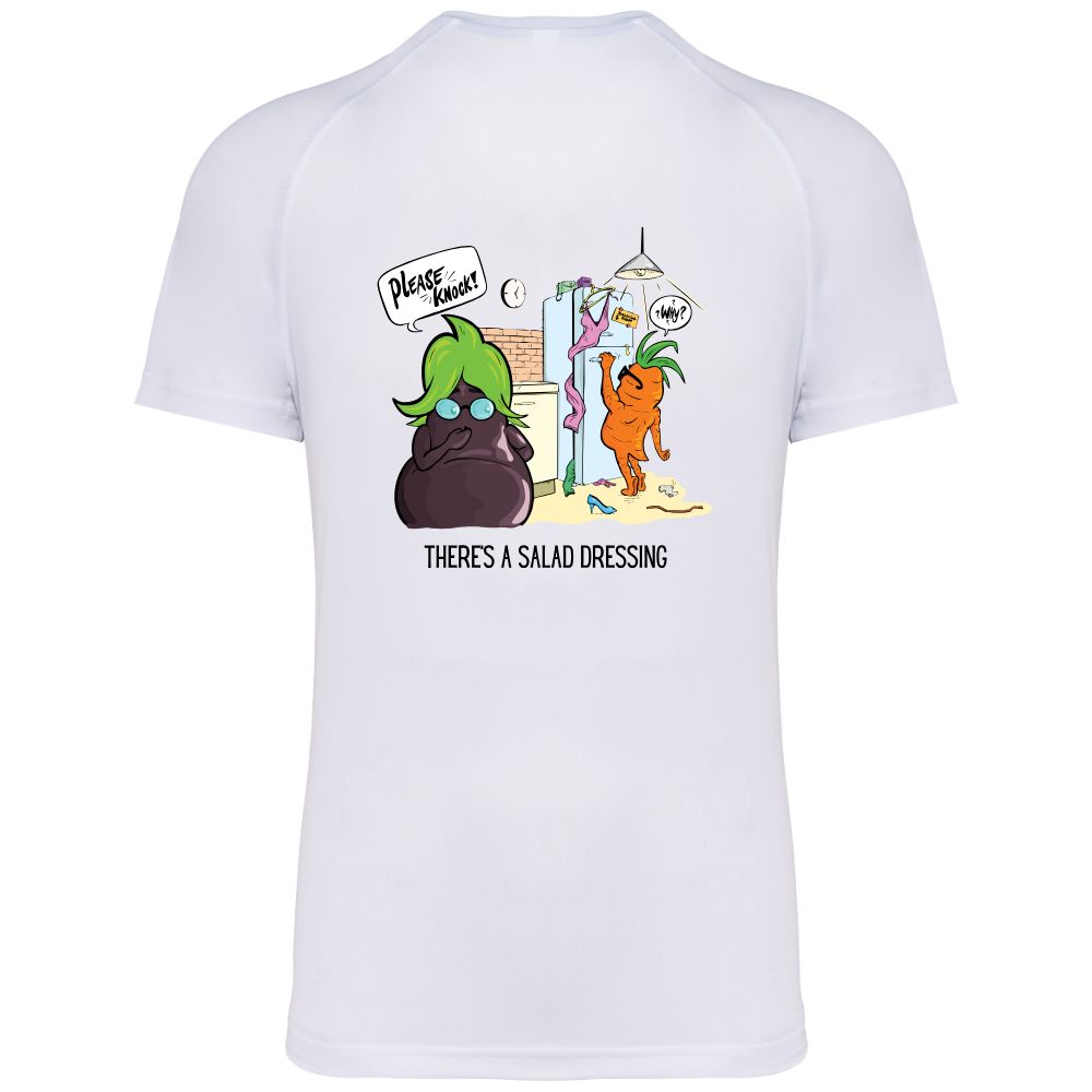 Sport t-shirt There's a salad dressing – White, S