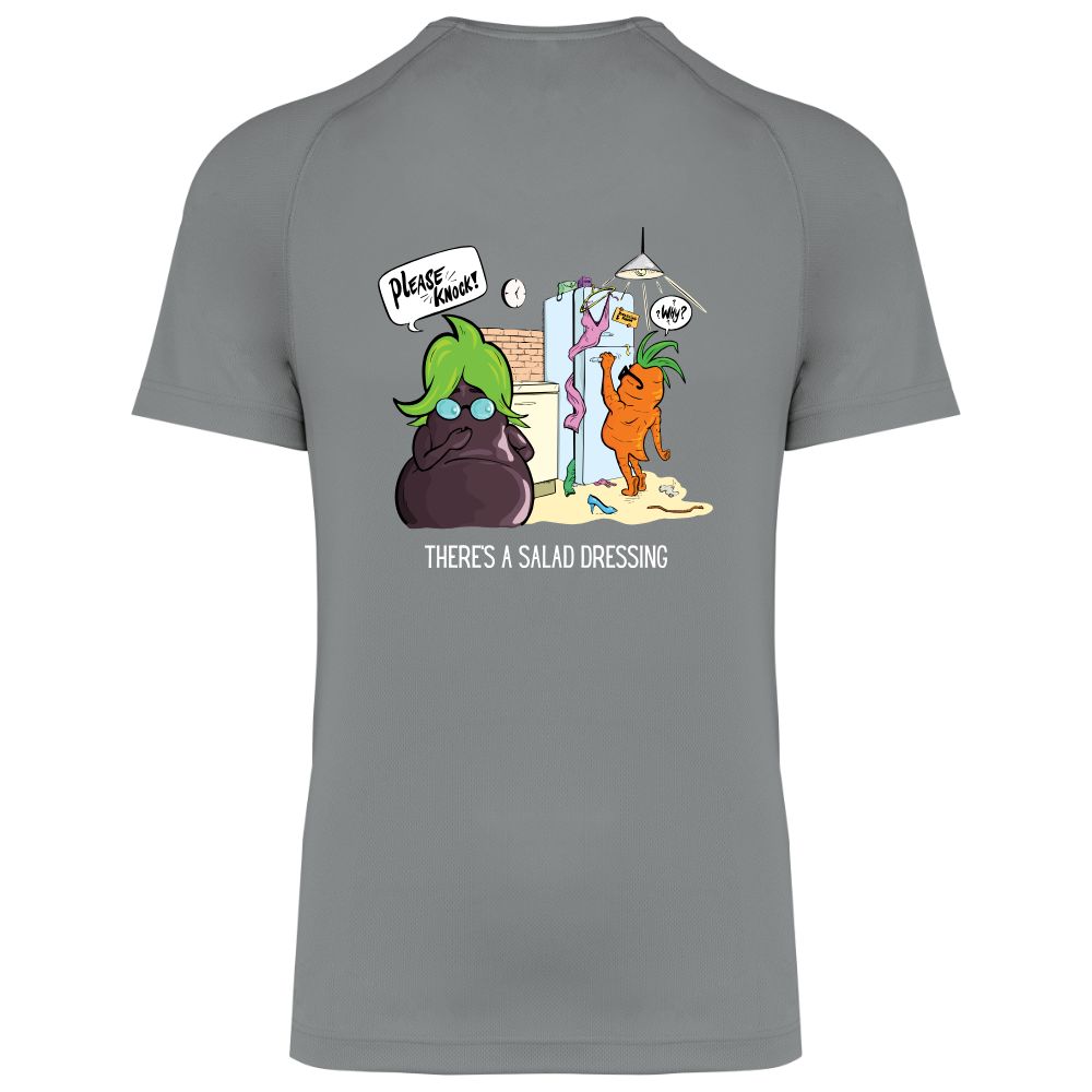 Sport t-shirt There's a salad dressing – Fine Grey, M