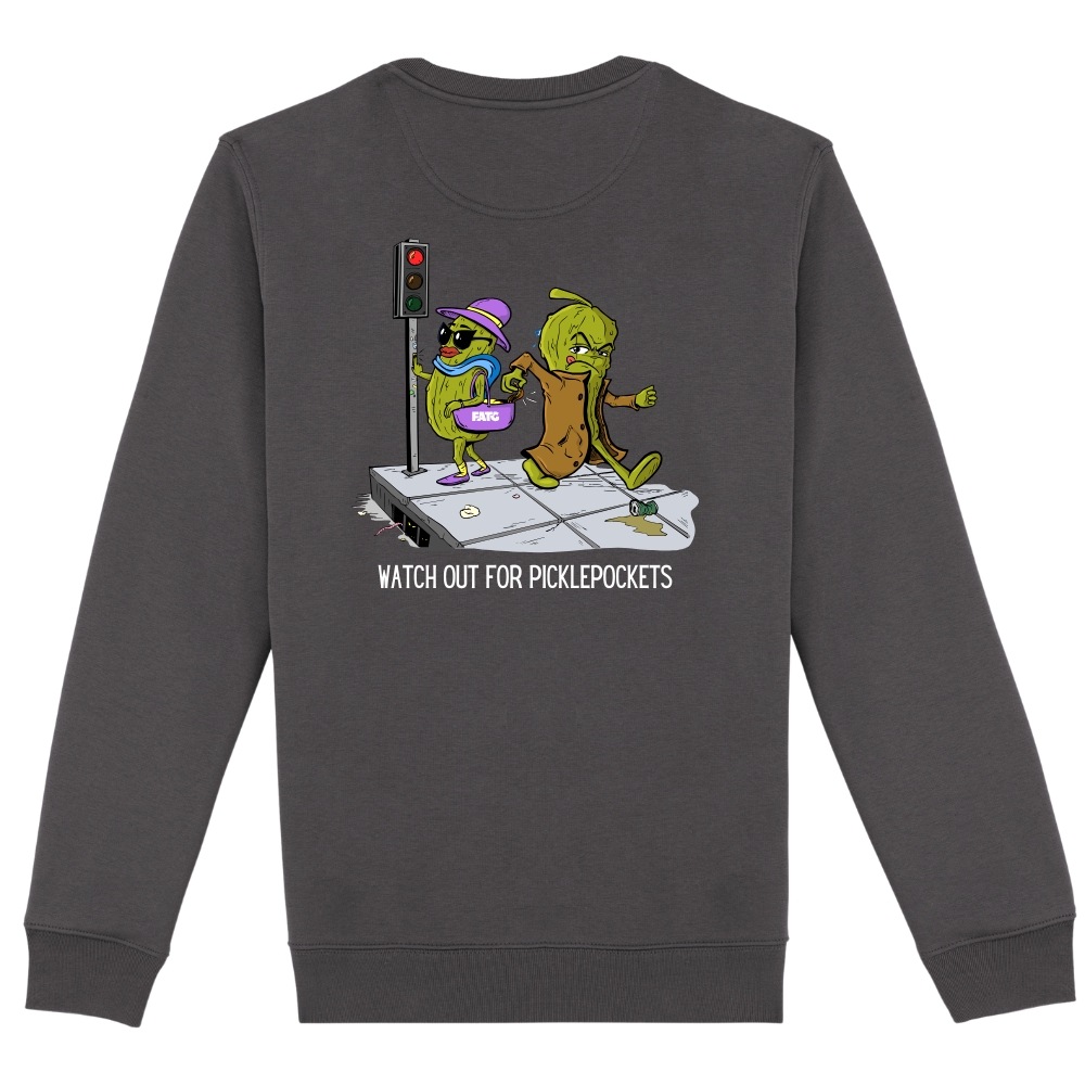 Dikke sweater Watch out for picklepockets – 2XL, Iron Grey