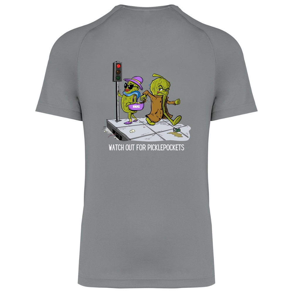 Sport t-shirt Watch out for picklepockets – Fine Grey, XS
