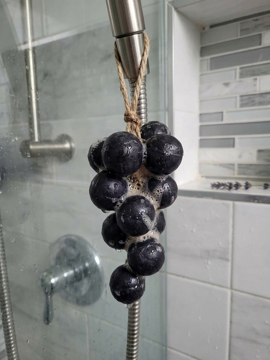 bunch of grapes – black, wild berries