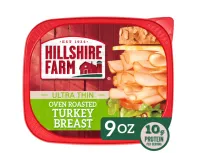 Hillshire Farm Ultra Thin Oven Roasted Turkey Breast Lunchmeat, 9 oz Plastic Tub, Refrigerated – Image 1