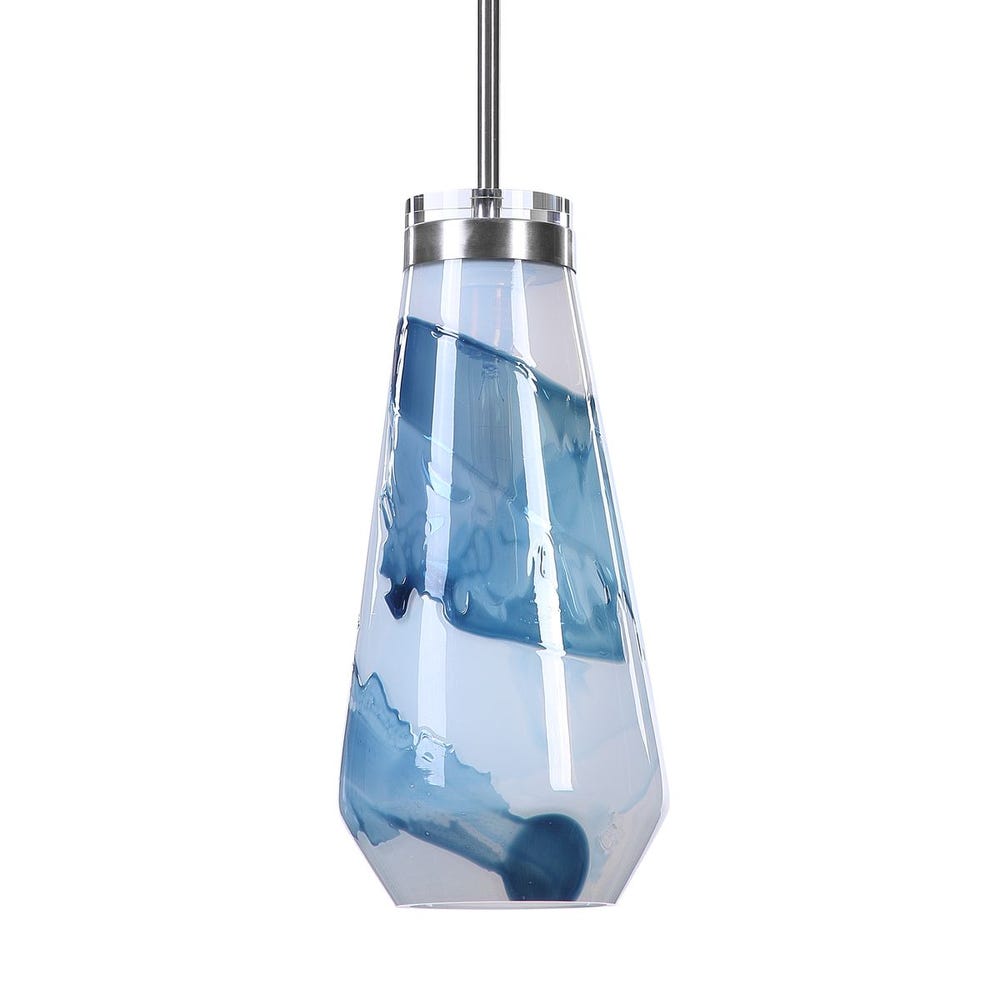 Windswept Blue & White, 1 Lt Mini Pendant – Image 3