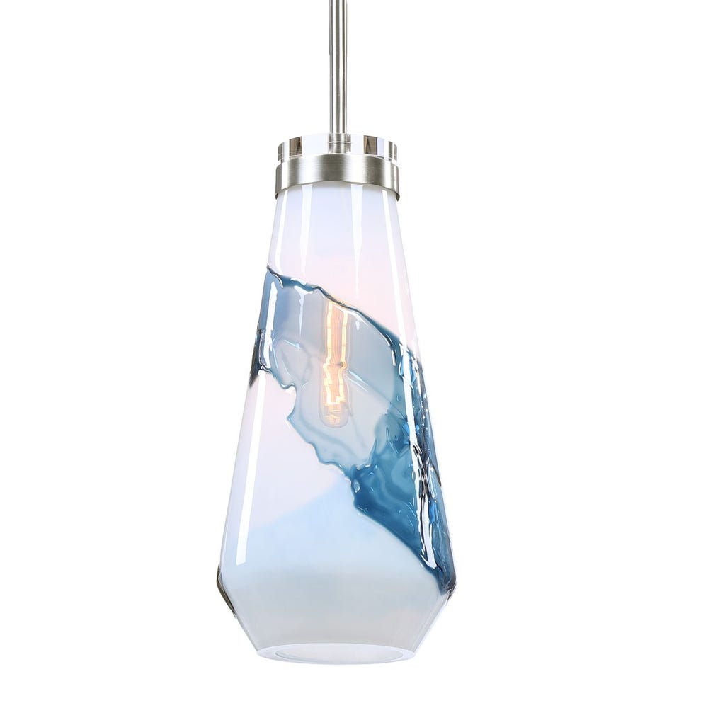 Windswept Blue & White, 1 Lt Mini Pendant – Image 2