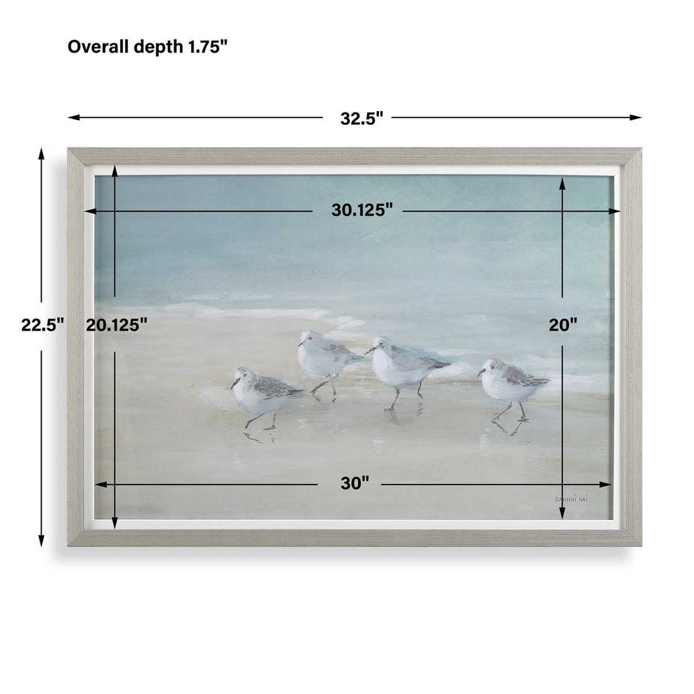 Tranquil Shorebirds on the Sand Framed Print – Image 3