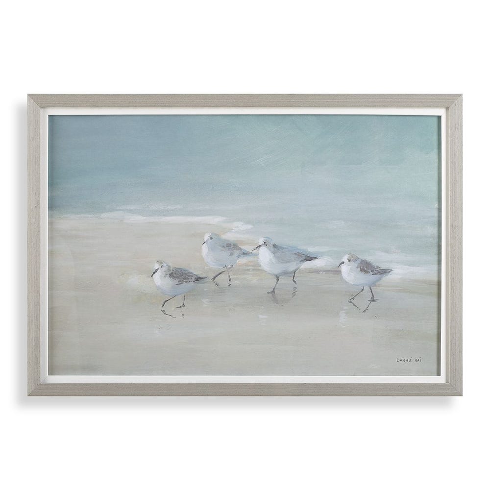 Tranquil Shorebirds on the Sand Framed Print – Image 2