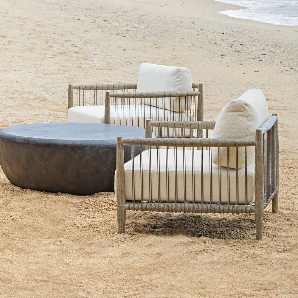 Borneo Outdoor Lounge Chair, Oyster – Image 7