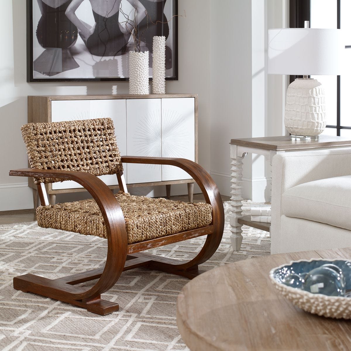 Rehema Accent Chair, Pecan – Image 2
