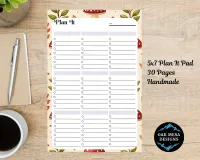 Autumn Mushroom Plan It Notepad – Image 1