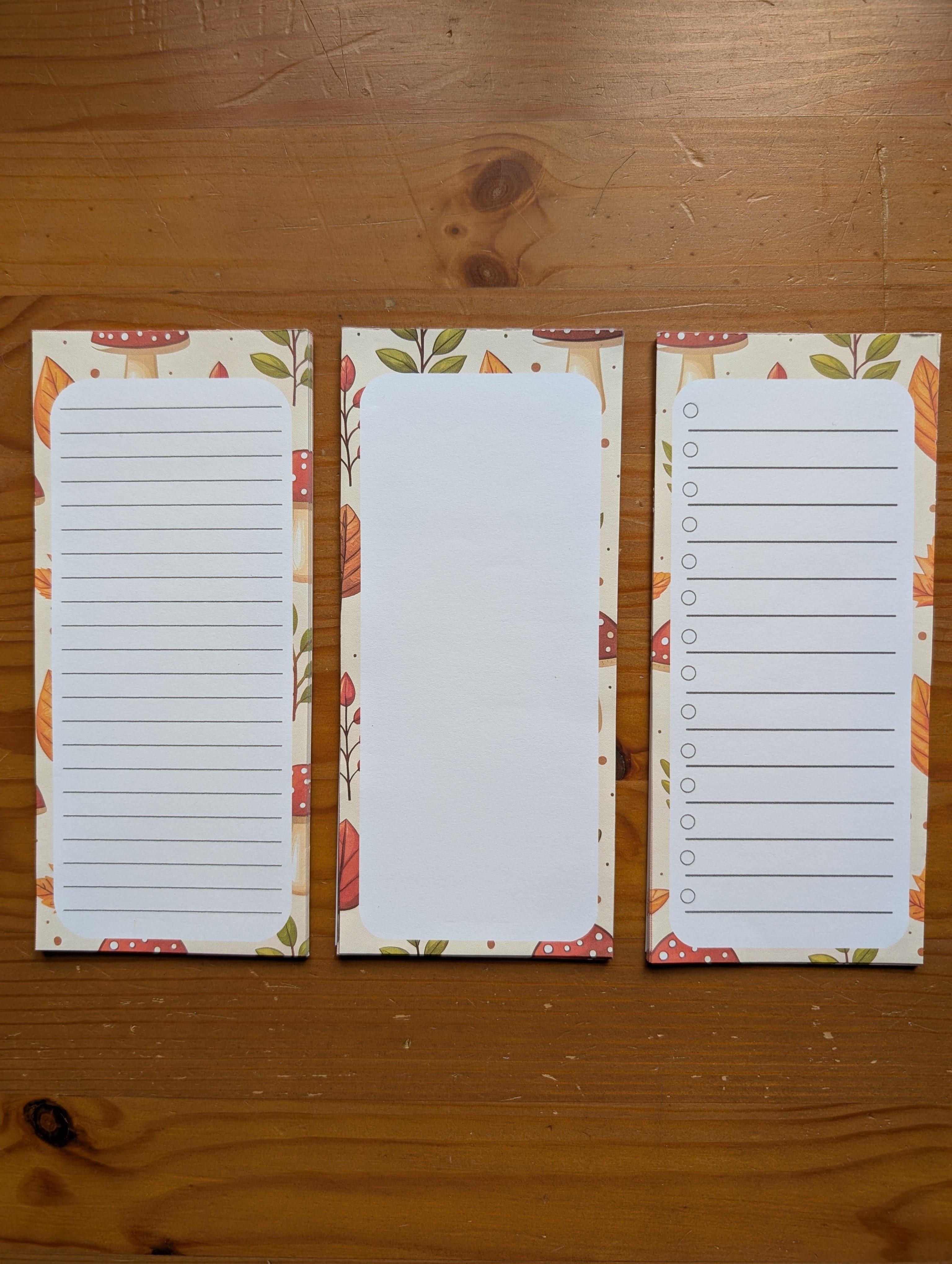 Autumn Mushroom Skinny Notepad 3-Pack – Image 2