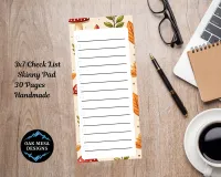 Autumn Mushroom Skinny Checklist Notepad – Image 1
