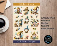 Honeybee Gnome Garden Sticker Sheet – Image 1