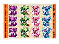 Zombie Pets Sticker Sheet – Image 1
