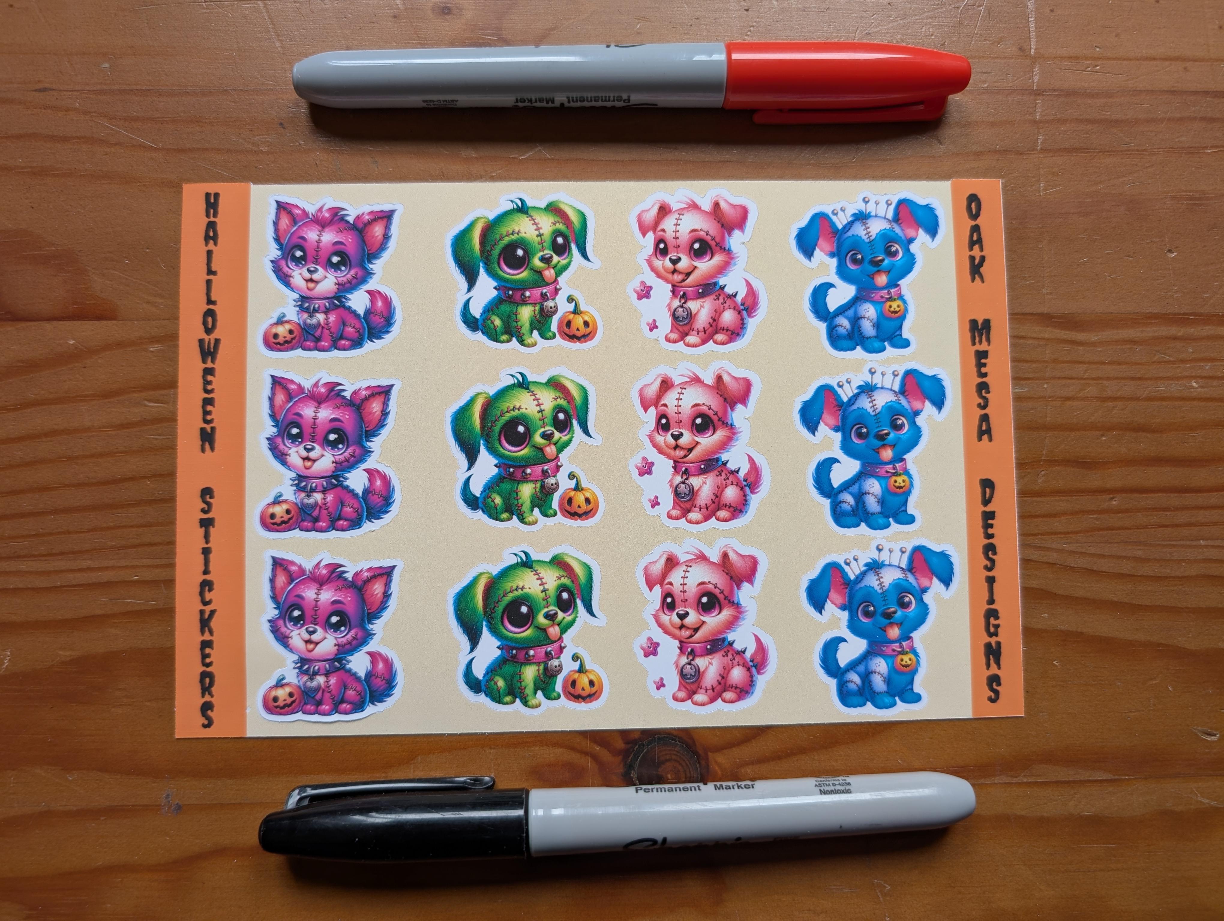 Zombie Pets Sticker Sheet – Image 3