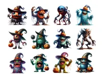 Scary Monsters Halloween Sticker Pack – Image 2