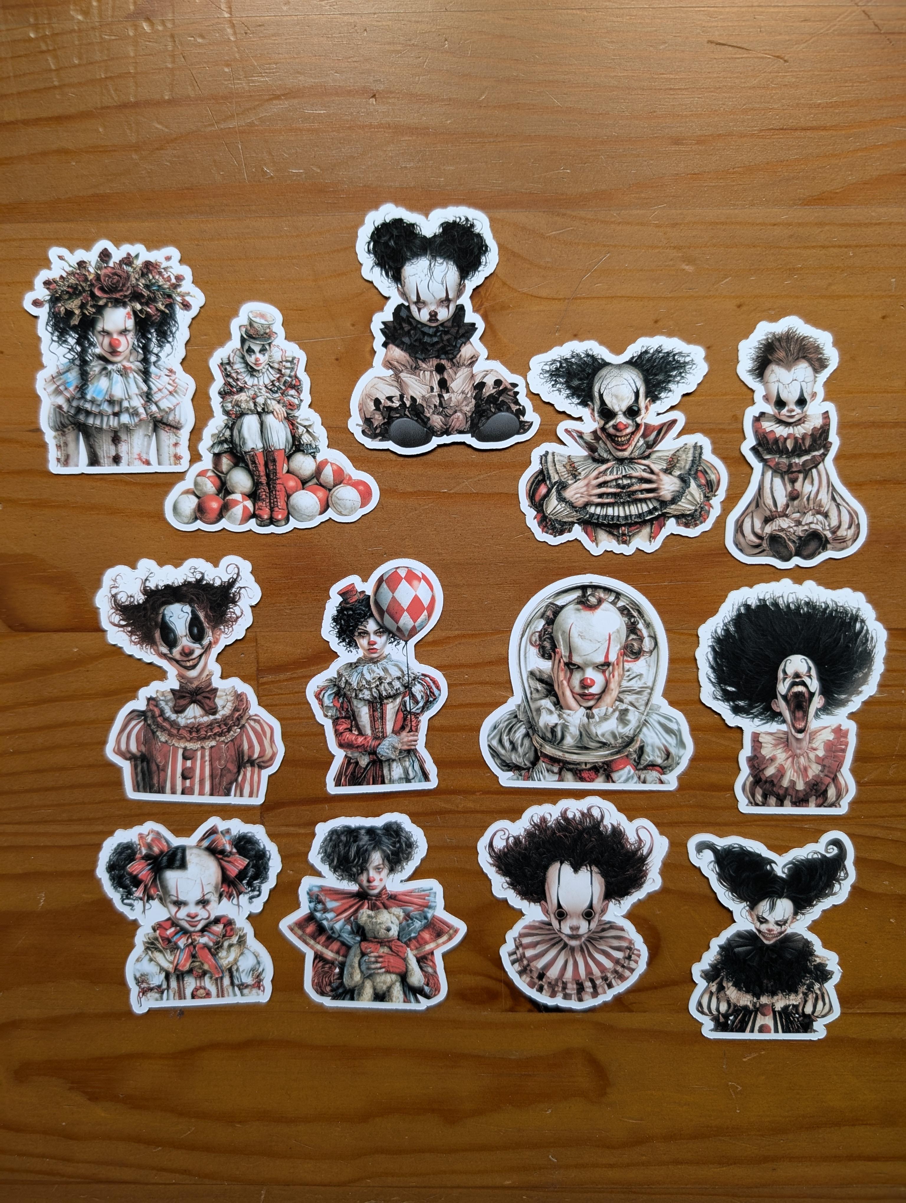 Scary Clown Halloween Sticker Pack – Image 3