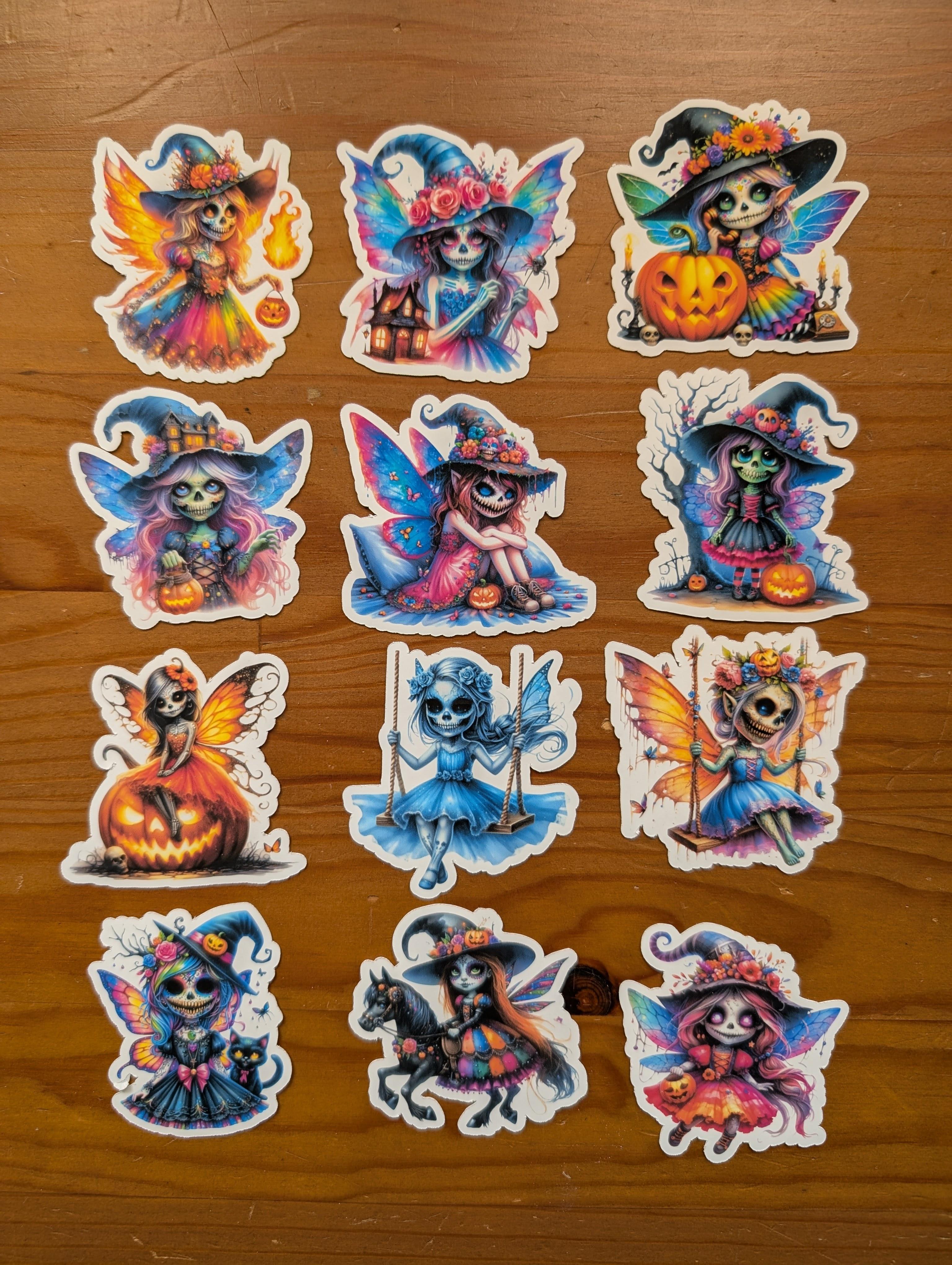 Spooky Fairy Skeletons Halloween Sticker Pack – Image 3