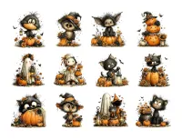 Whim Halloween Animals Sticker Pack – Image 1