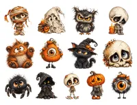Spooky Halloween Characters Vinyl Sticker Pack – Image 2