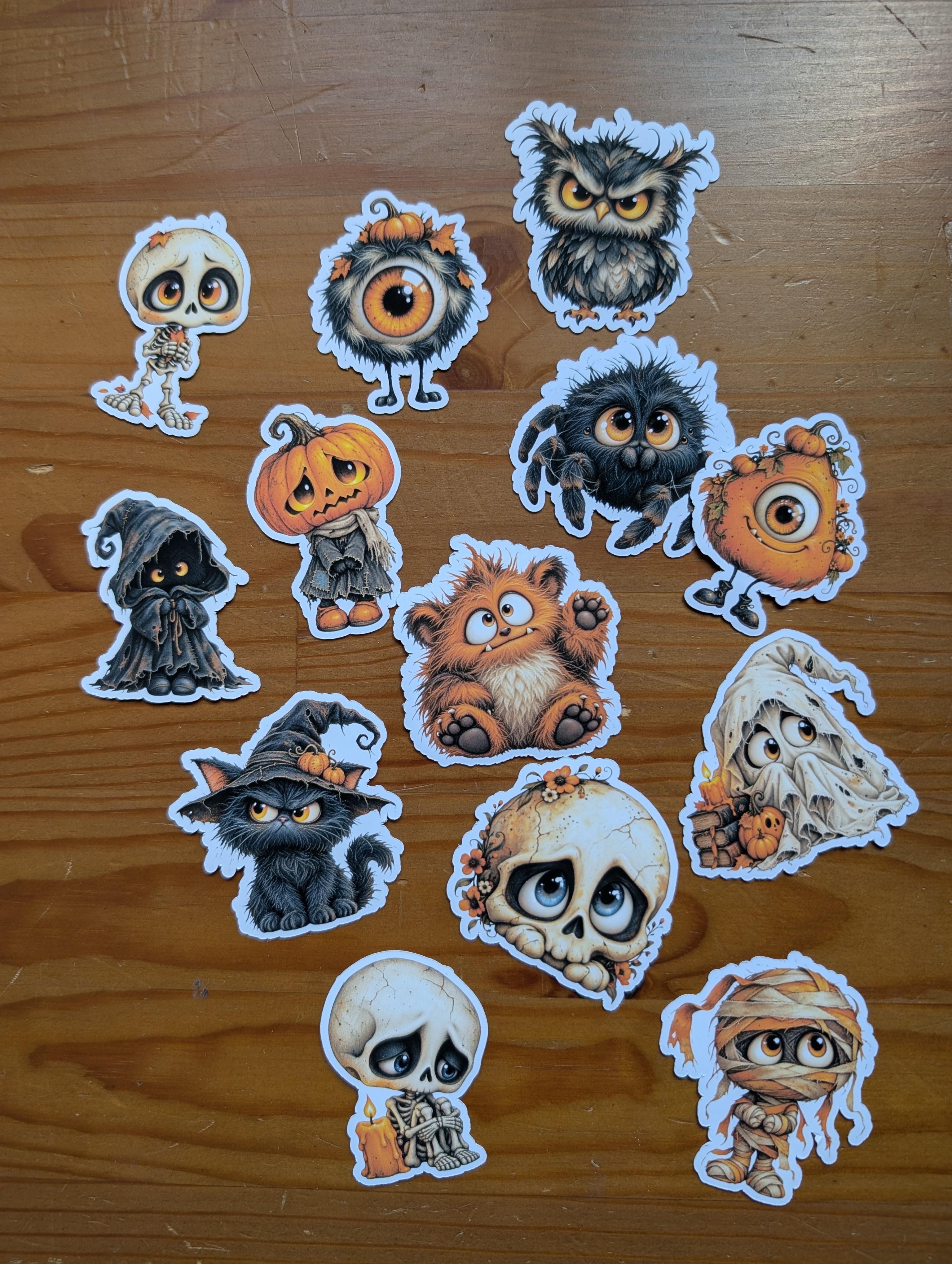 Spooky Halloween Characters Vinyl Sticker Pack – Image 3