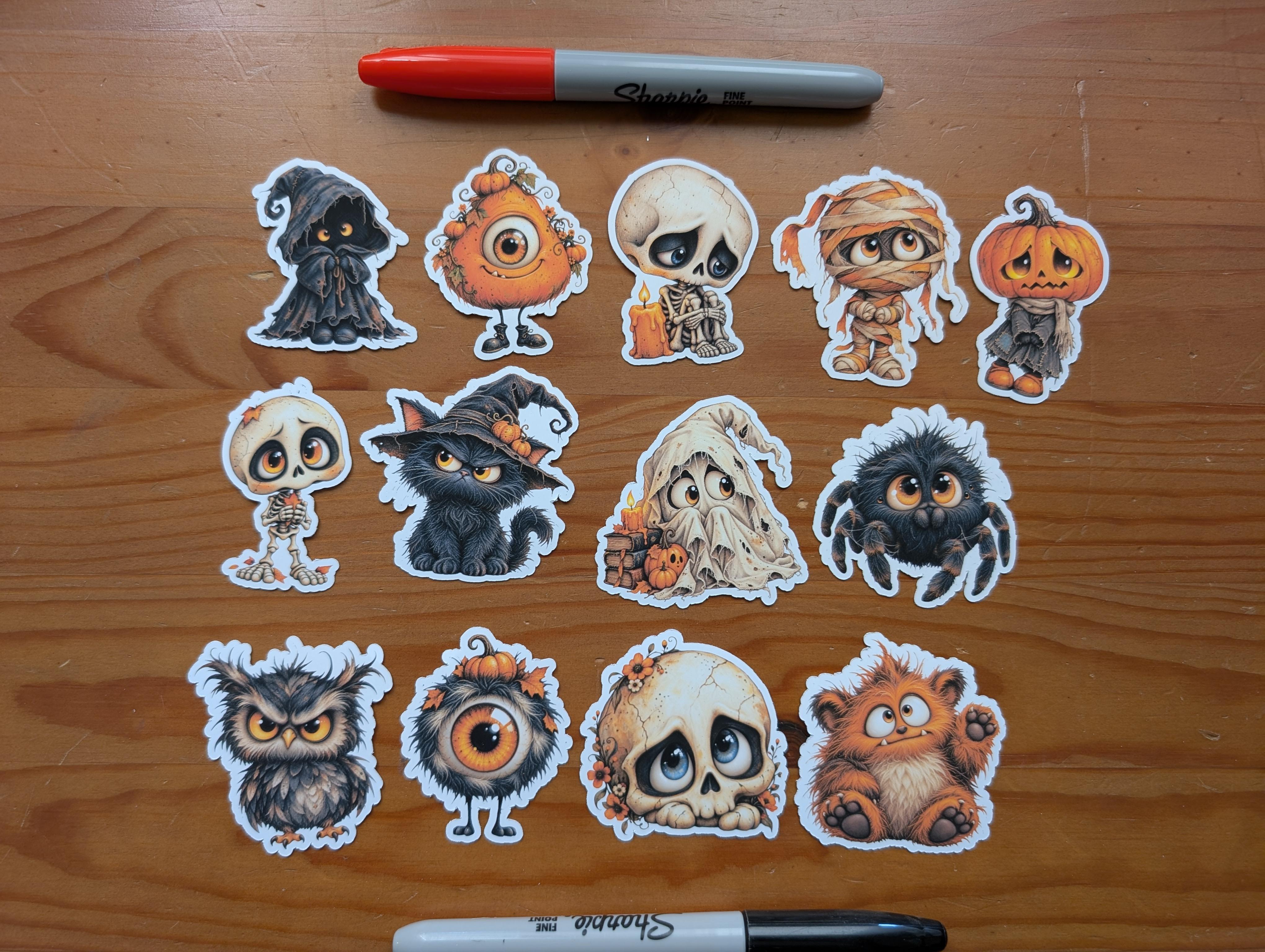 Spooky Halloween Characters Vinyl Sticker Pack – Image 4