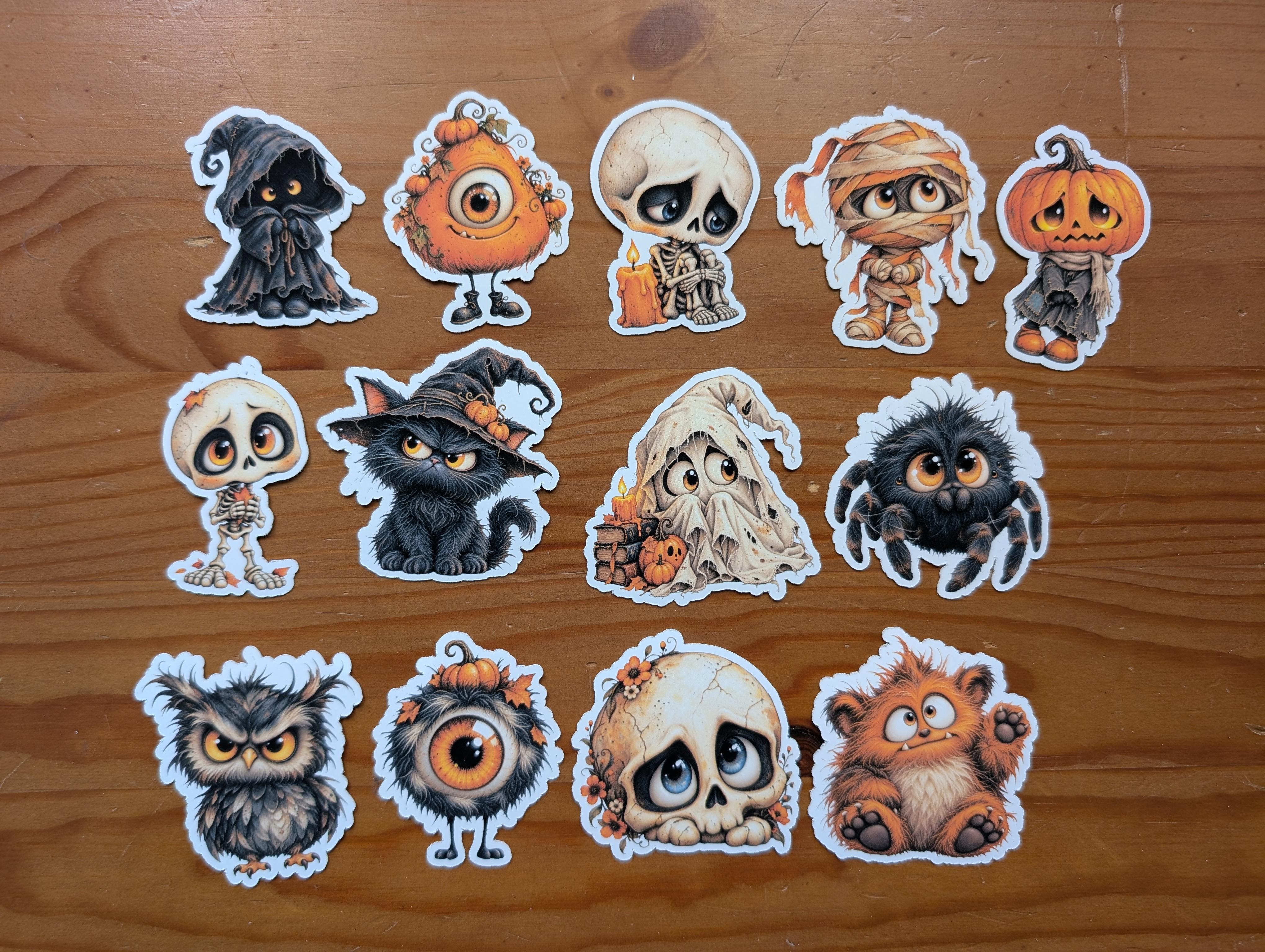 Spooky Halloween Characters Vinyl Sticker Pack – Image 1
