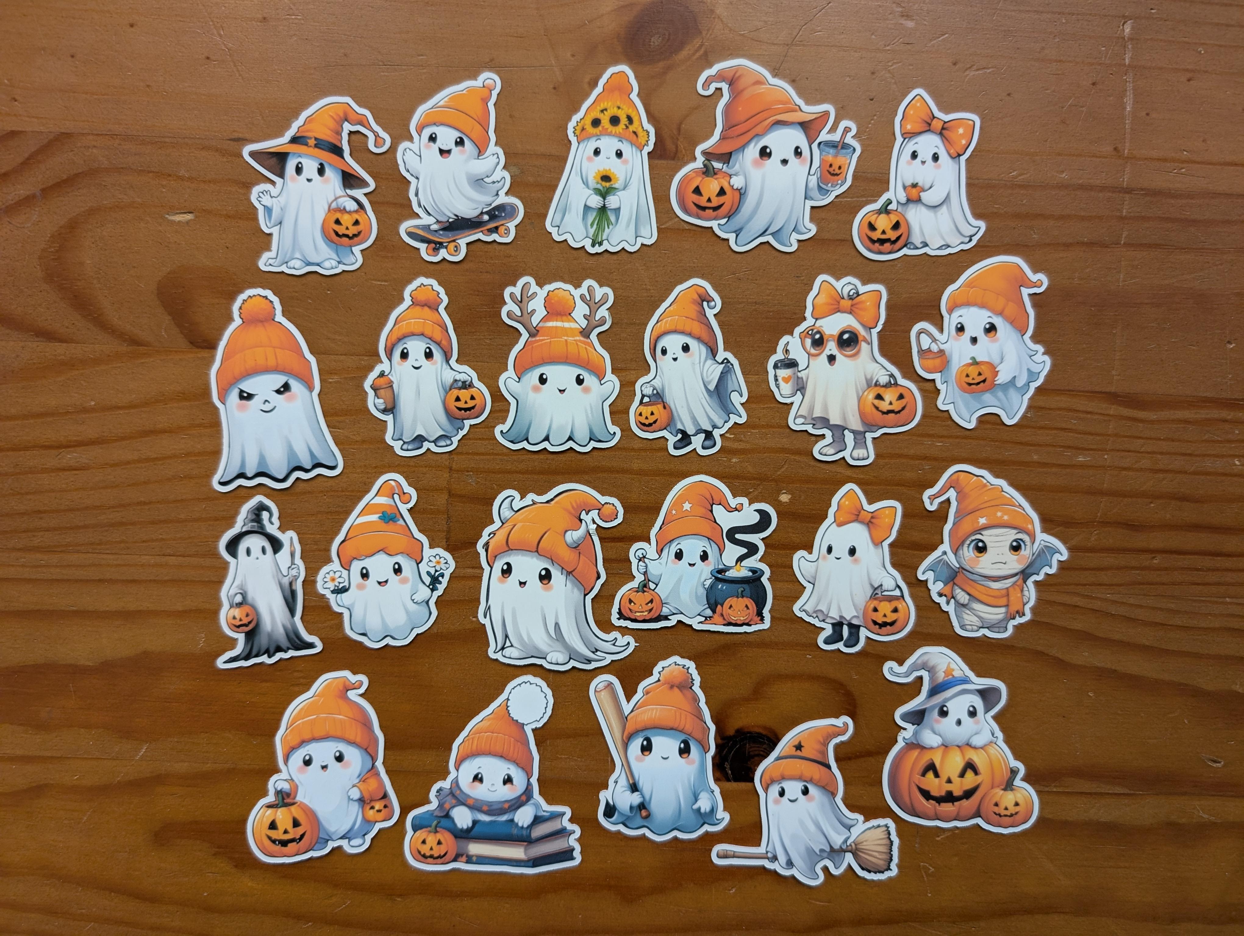 Trick-or-Treat Ghosts Vinyl Sticker Pack – Image 2